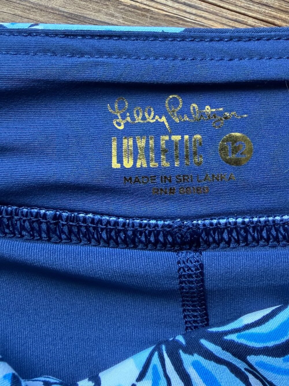 Bright and sporty Lilly Pulitzer Luxletic skort in a beautiful blue, navy and wh - Picture 3 of 6